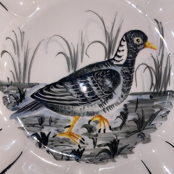 Black & White hand painted bird made in Italy - Picture 2 of 3